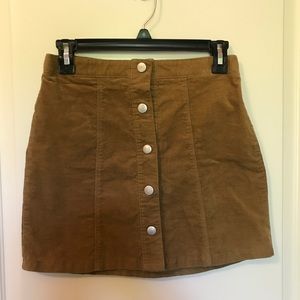 Brown button Skirt